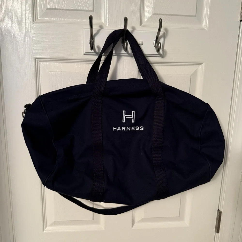 Harness Capital Banker Duffle Bag Canvas Navy Blue Scarborough & Tweed Made USA